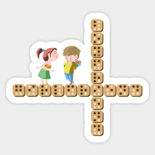 Scrabble Cross Girlfriend & Boyfriend Sticker